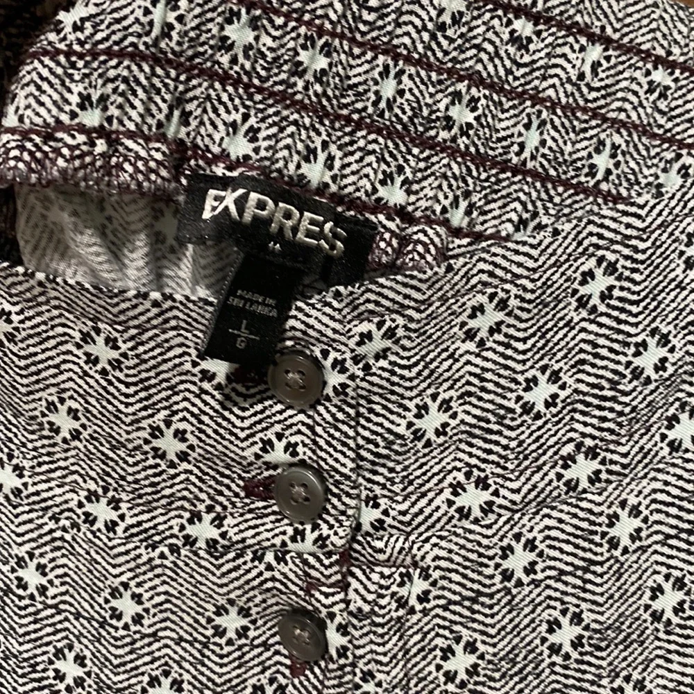 Express Maxi Skirt Button Front Slit EUC